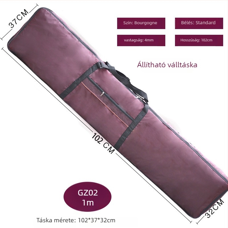 Guzheng táska védő tok – PU bélés, ívelt vállpánt, Unique márka, 2024 nyári megjelenés, iskola utáni képzésekhez.