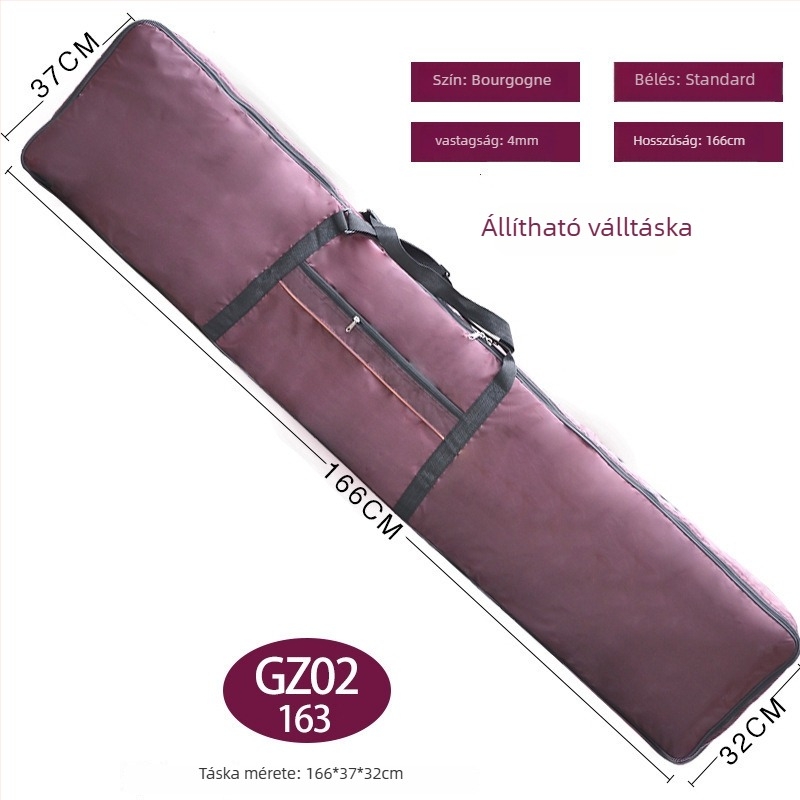 Guzheng táska védő tok – PU bélés, ívelt vállpánt, Unique márka, 2024 nyári megjelenés, iskola utáni képzésekhez.