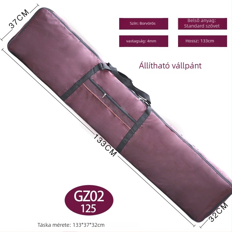 Guzheng táska védő tok – PU bélés, ívelt vállpánt, Unique márka, 2024 nyári megjelenés, iskola utáni képzésekhez.