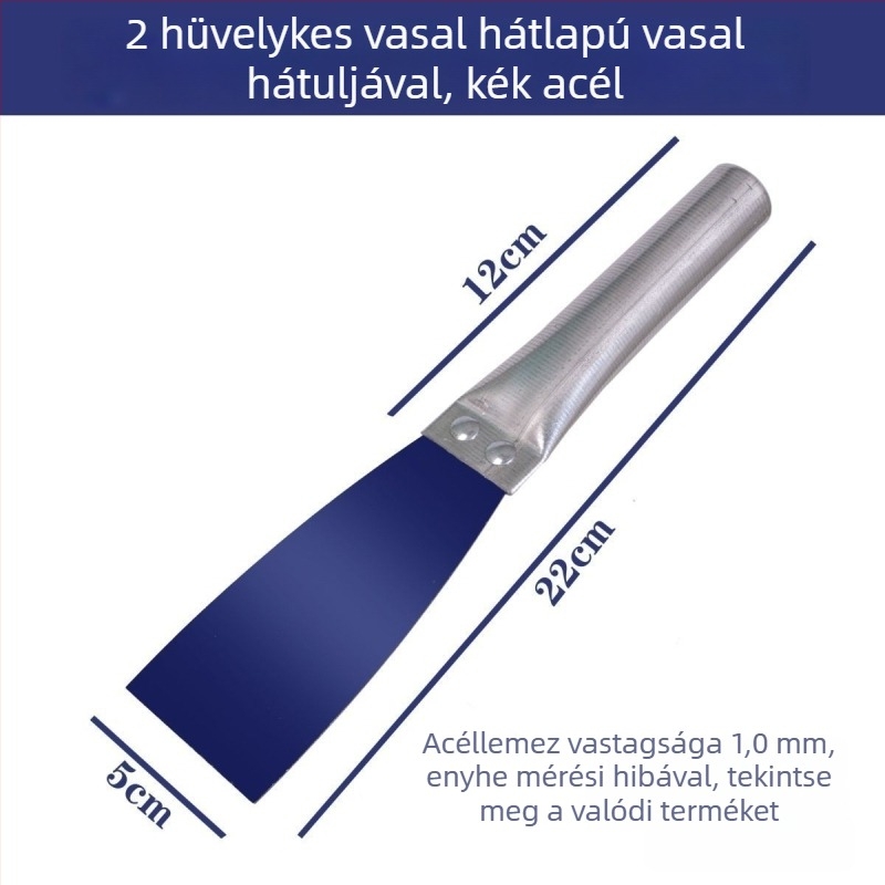Glettkés megvastagodott vasmarkolattal és tömörfa konstrukcióval – gletteléshez, kaparáshoz és otthoni festéshez