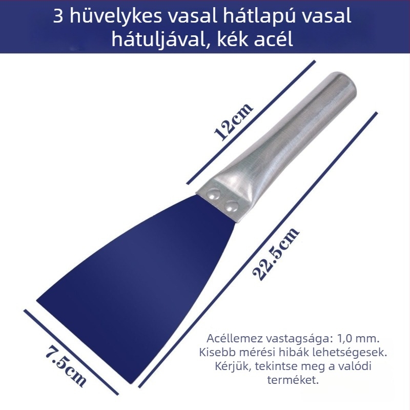 Glettkés megvastagodott vasmarkolattal és tömörfa konstrukcióval – gletteléshez, kaparáshoz és otthoni festéshez