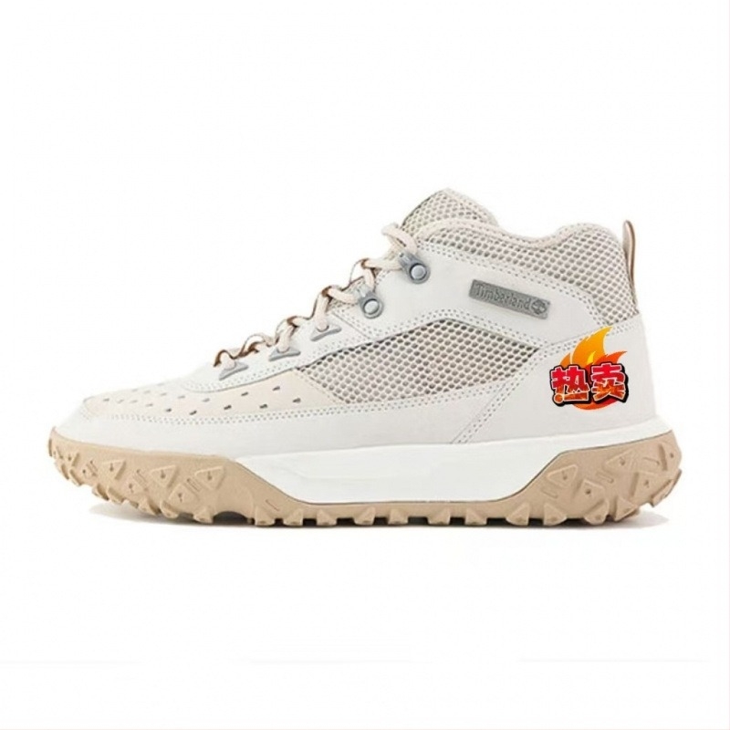 Meleg, magas szárú túracipő – uniszex mindennapi cipő (bőr felsőrész, gumi talp, kerek orr, slip-on)