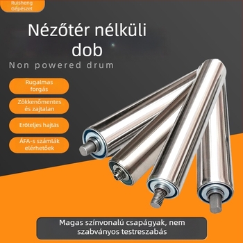 Meghajtás nélküli görgő szállítószalaghoz, galvanizált idlerrel és rozsdamentes vagy szénacél hengertesttel az összeszerelési vonalhoz