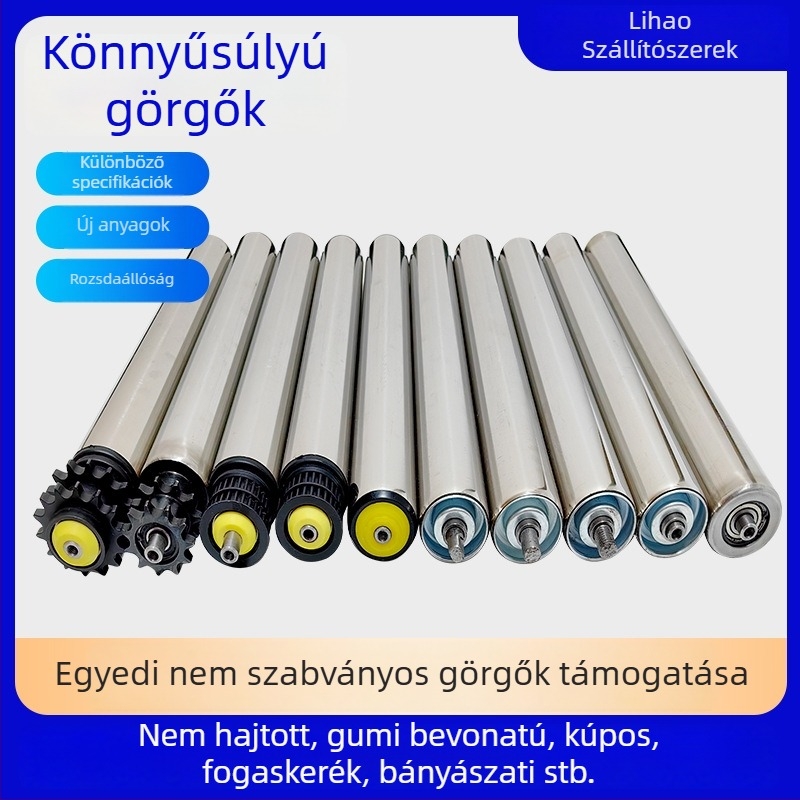 Lihao könnyű görgő szállítópályához, cső anyaga rozsdamentes acél vagy szénacél, alkalmas összeszerelő vonalakhoz