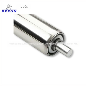 Dekun motor nélküli görgős szállítópálya; csőanyagok: rozsdamentes acél és szénacél; alkalmas logisztikára, élelmiszeriparra, raktárakra és polcokra