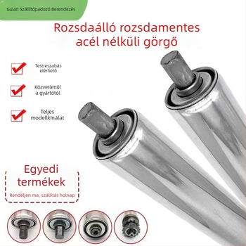 Hajtás nélküli görgő szállítószalagra – galvanizált, rozsdamentes vagy szénacél anyagból, összeszerelő vonalhoz