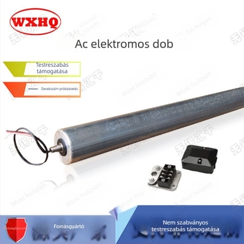 AC elektromos görgő, nem szabványos egyedi sorozat, szénacél cső, galvanizált felület, Ø50/60, Ø12–15, hossz 200–1500
