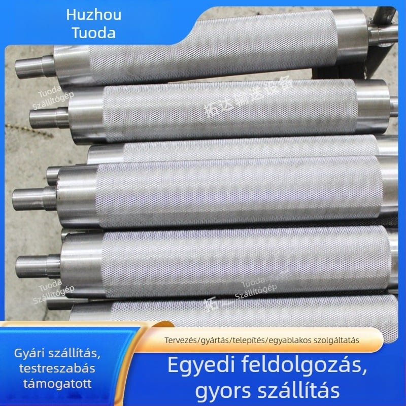 Görgő szállítóberendezésekhez és csomagoló gépekhez, rozsdamentes vagy szénacélcső, összeszerelő vonalakhoz