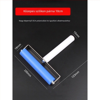 Deer Fairy mobiltelefonos képernyővédő eszköz nyomókerékkel és görgővel, szilikon görgő a por eltávolításához, OCA száraz ragasztó, polarizált kijelző, manuális tolókerék