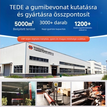 Külső gumikerék gumírozott felülettel és rozsdamentes acélcsővel; testreszabható Td3658, Ted márka; gumimaterialok: butil-, nitril-, poliuretán- és szilikongumi.