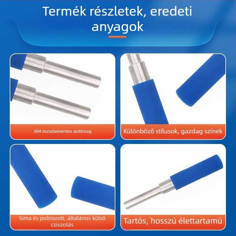 Külső gumikerék gumírozott felülettel és rozsdamentes acélcsővel; testreszabható Td3658, Ted márka; gumimaterialok: butil-, nitril-, poliuretán- és szilikongumi.