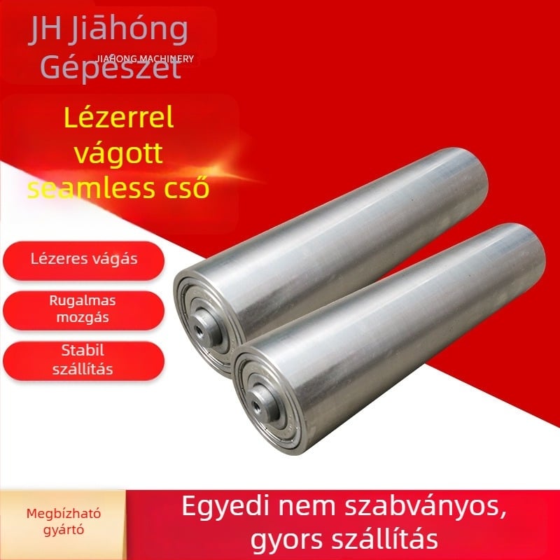 Jiahong motor nélküli görgő, zökkenőmentes cső, rozsdamentes acélból, összeszerelési vonalhoz és szállítószalaghoz