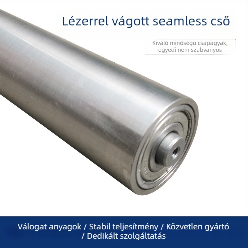 Jiahong motor nélküli görgő, zökkenőmentes cső, rozsdamentes acélból, összeszerelési vonalhoz és szállítószalaghoz