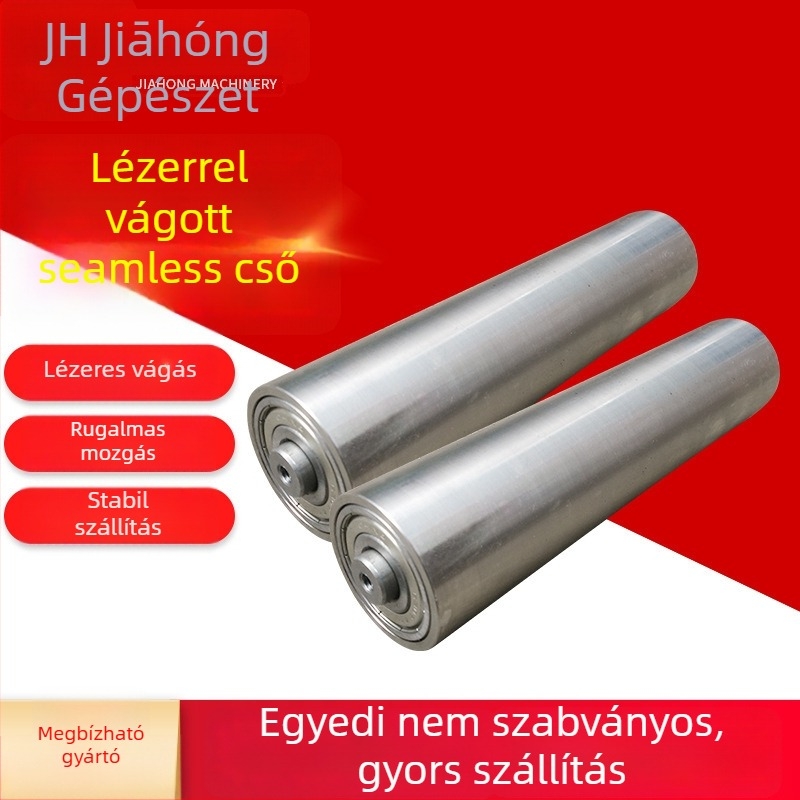 Jiahong motor nélküli görgő, zökkenőmentes cső, rozsdamentes acélból, összeszerelési vonalhoz és szállítószalaghoz