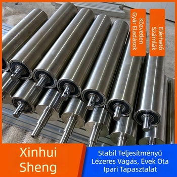 Rozsdamentes acélből készült szállítórész, galvanizált gumírozott bevonattal, dupla fogaskerékkel, fő- és alárendelt görgő, testreszabott