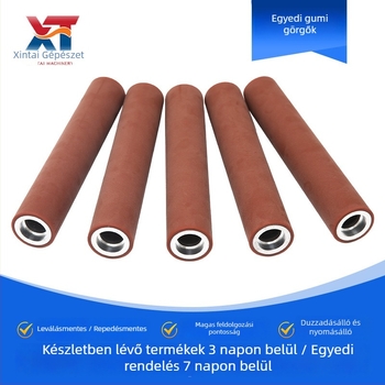 Gumi bevonat görgő PU maggal gépekhez és szállítószalagokhoz, kopásálló, csúszásmentes, mechanikus meghajtás