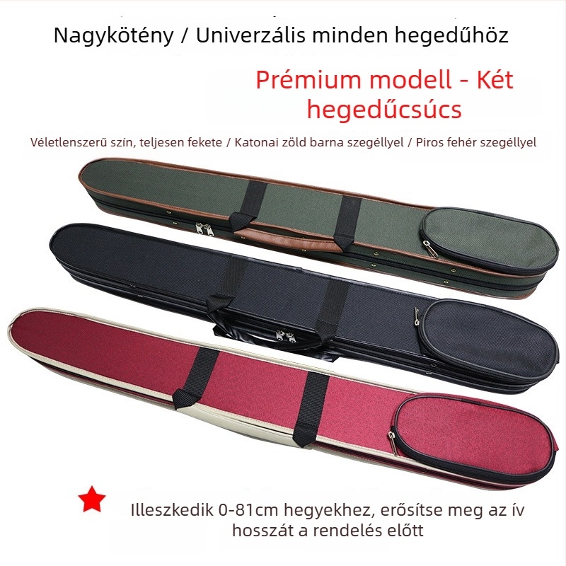 Violet hangszer táska íjak tárolására hegedűre, csellóra és bőgőre