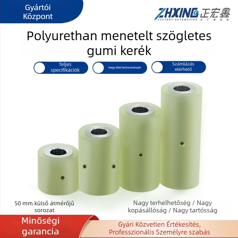 PU csővel és PU görgővel ellátott hengeres szállítószalag görgő – kopásálló, csendes és nagy hőmérséklet-ellenálló