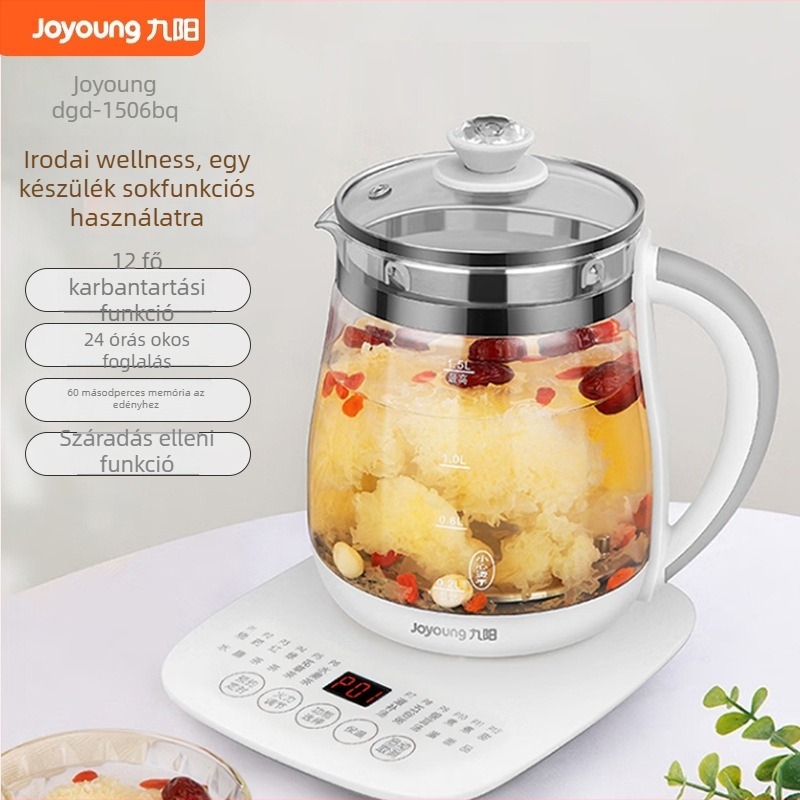 Joyoung DGD1506BQ egészséges teáskanna, boroszilikát üvegtesttel, 1–1,5 L, 220 V, 500–1000 W, mikroszámítógépes vezérlés