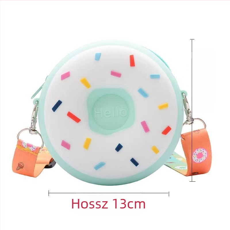Donut alakú szilikon válltáska lányoknak, vízálló és kopásálló, mindennapi használatra