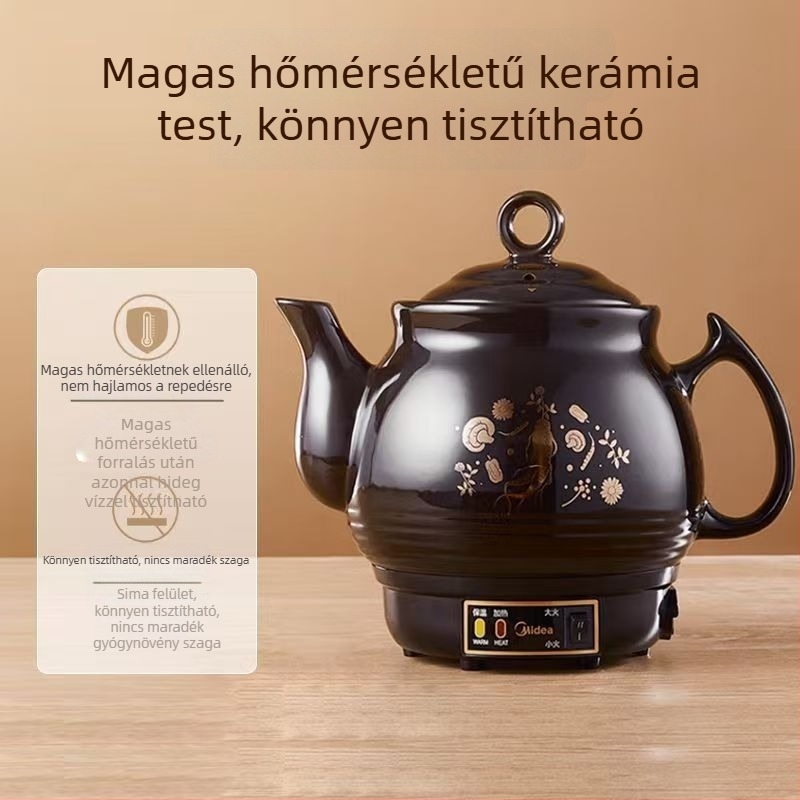 Midea elektromos kínai medicina decoction edény, automata, modell MD-DG30E103, 2-3 literes kapacitás, kerámiából készült belső tartály