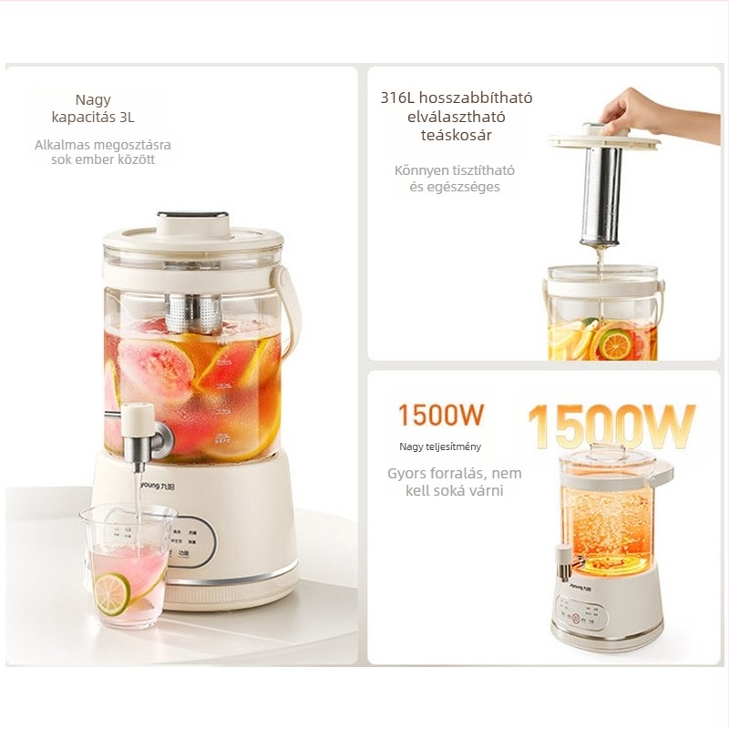 Joyoung Health Pot K30D-WY606, 2-3L, 220V, 1000W+, boroszilikát üveg