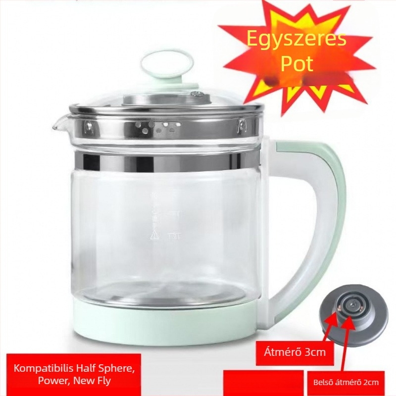 Wellness kanna purpurszínű testtel, kerámiás belső tartállyal, 1 L kapacitás, 220 V, 300–350 W