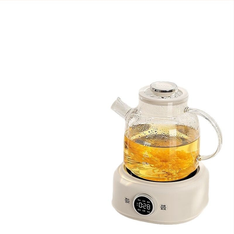 Teáskanna magas hőálló üvegből, D11 modell, kapacitás legfeljebb 1 L, 220 V, 400–500 W, mikroprocesszoros vezérlés