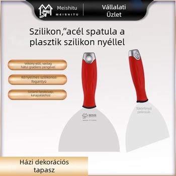 Glettkés rozsdamentes acél pengével és szilikon nyéllel, sík pengés típus, Beauty Paint