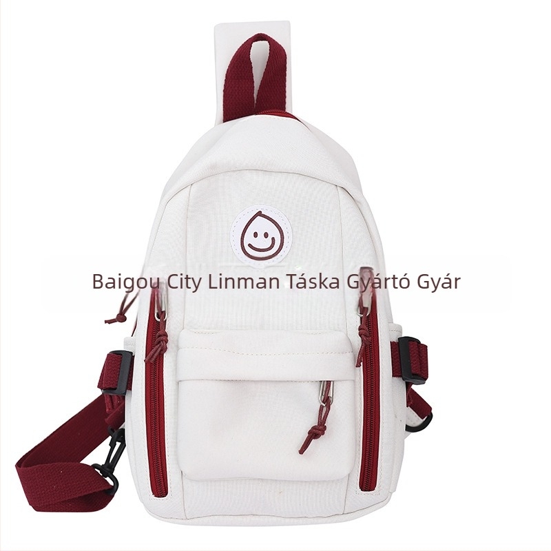 Nylon keresztpántos táska betűmintával, uniszex, egy vállpánt, nyár 2023