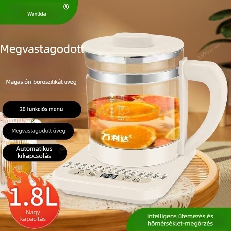 Dx-818 egészség teáskanna, üvegszerkezetű test, 1.5–2 L, 220V, 500–1000W