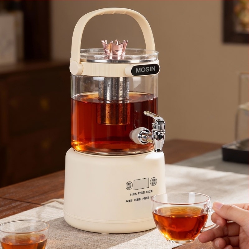 Egészséges teafőző 2–3L, test boroszilikát üvegből, 800W, 220V, érintéses vezérlés