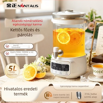Egészség tea főző kanna RC-Z835D29, üvegtest, 3–4 L kapacitás, 220 V, 500–1000 W, digitális termosztát