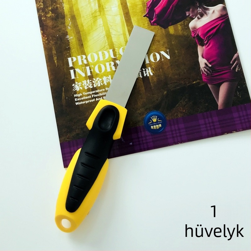 Glettelő kés rozsdamentes acélból, vastagított penge, ideális festéshez és gletteléshez, falak simítására