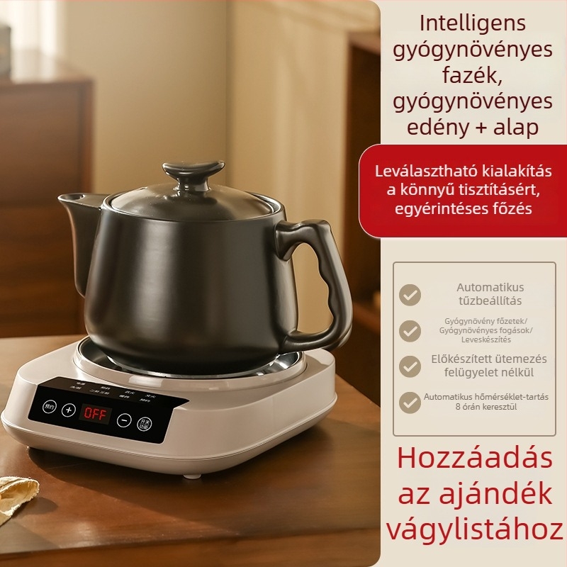Kerámia testű főzetes edény, modell G3L, 3-4 L kapacitás, 220V, 500W, érintéses vezérlés