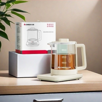 Egészség teáskanna üveges kivitelben, teljesen automata, digitális termosztáttal, 1,5–2 L, 220 V, 500–1000 W, modell YSH002, virágtea készítésére és főzethez