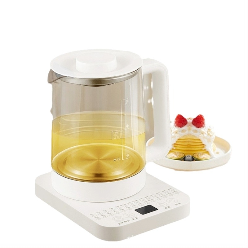 Yixing agyagtestű egészség-tea kanna, modell JY-609, 220V, 300–350W, üveg belső tartály