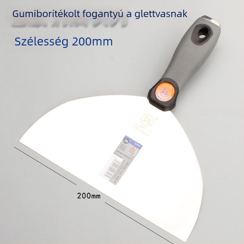 Glettkés rozsdamentes acélból, 3Cr-13, modell Putty Knife, háztartási, tisztítási és dekorációs célokra, elérhető különböző szélességekben