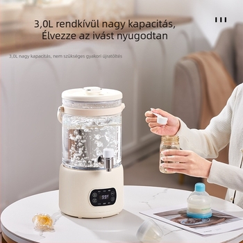 Multi-funkciós Health Pot vízmelegítő, modell KBE830, kapacitás 3-4 L, 220 V, 1000 W, test boroszilikát üvegből