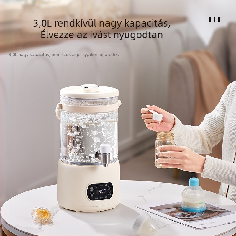 Multi-funkciós Health Pot vízmelegítő, modell KBE830, kapacitás 3-4 L, 220 V, 1000 W, test boroszilikát üvegből