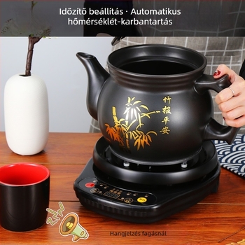 Elektrikus decoctáló edény kínai orvostudomány decoctálásához, HS146 modell, kapacitás 3.1–4 L, 220V, 500W, mikroprocesszoros vezérlés