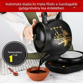 Elektrikus decoctáló edény kínai orvostudomány decoctálásához, HS146 modell, kapacitás 3.1–4 L, 220V, 500W, mikroprocesszoros vezérlés