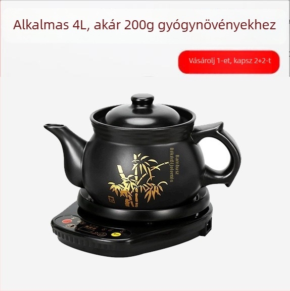 Elektrikus decoctáló edény kínai orvostudomány decoctálásához, HS146 modell, kapacitás 3.1–4 L, 220V, 500W, mikroprocesszoros vezérlés