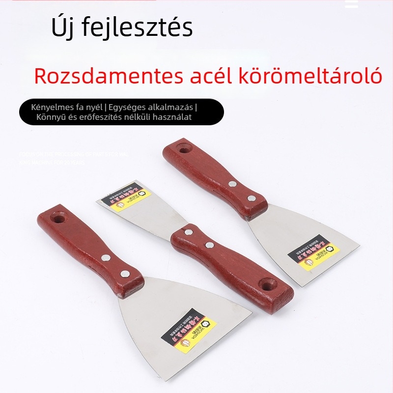 Glettvas, sík pengével modell, fogantyúval és hornyolt éllel, gletteléshez és festéshez