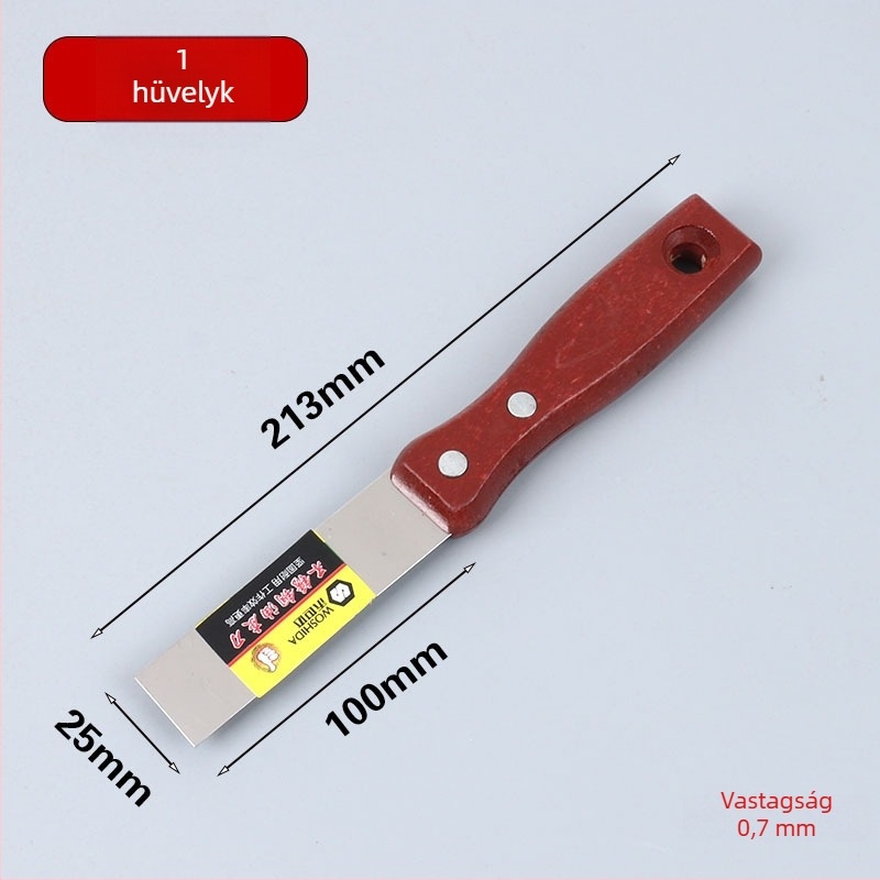 Glettvas, sík pengével modell, fogantyúval és hornyolt éllel, gletteléshez és festéshez