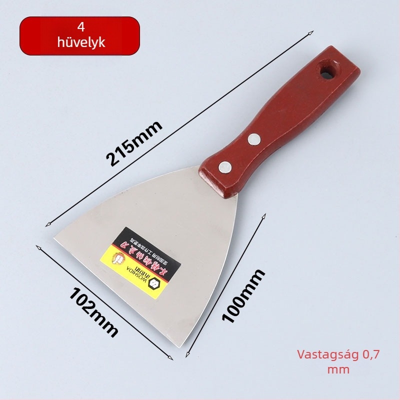 Glettvas, sík pengével modell, fogantyúval és hornyolt éllel, gletteléshez és festéshez