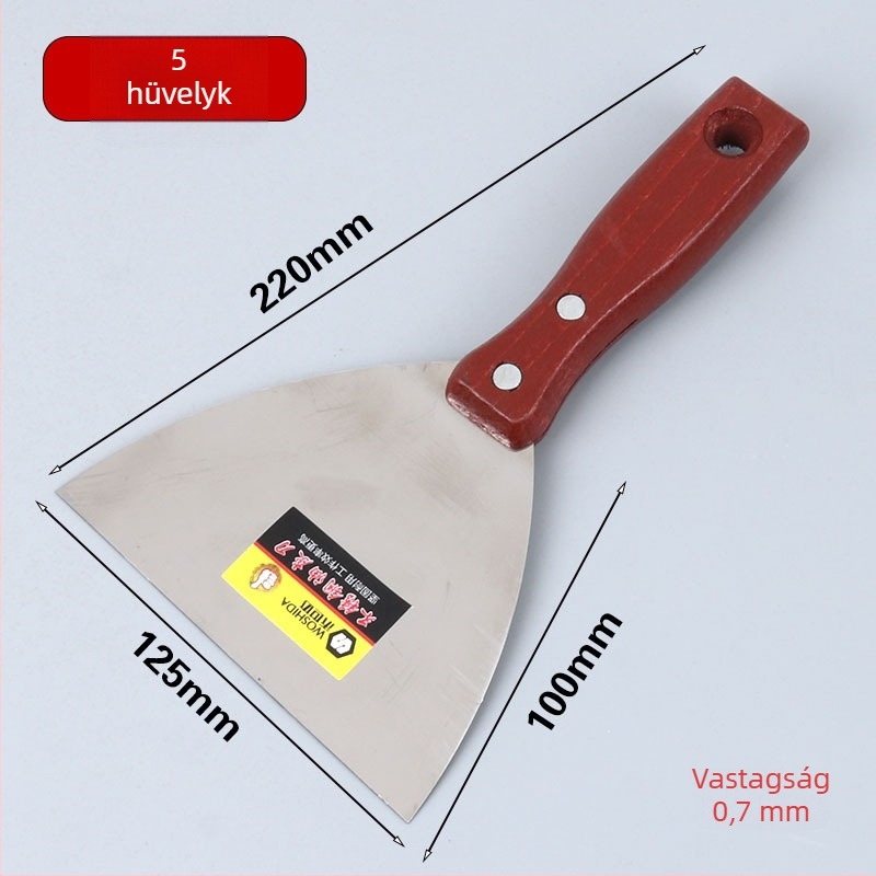 Glettvas, sík pengével modell, fogantyúval és hornyolt éllel, gletteléshez és festéshez