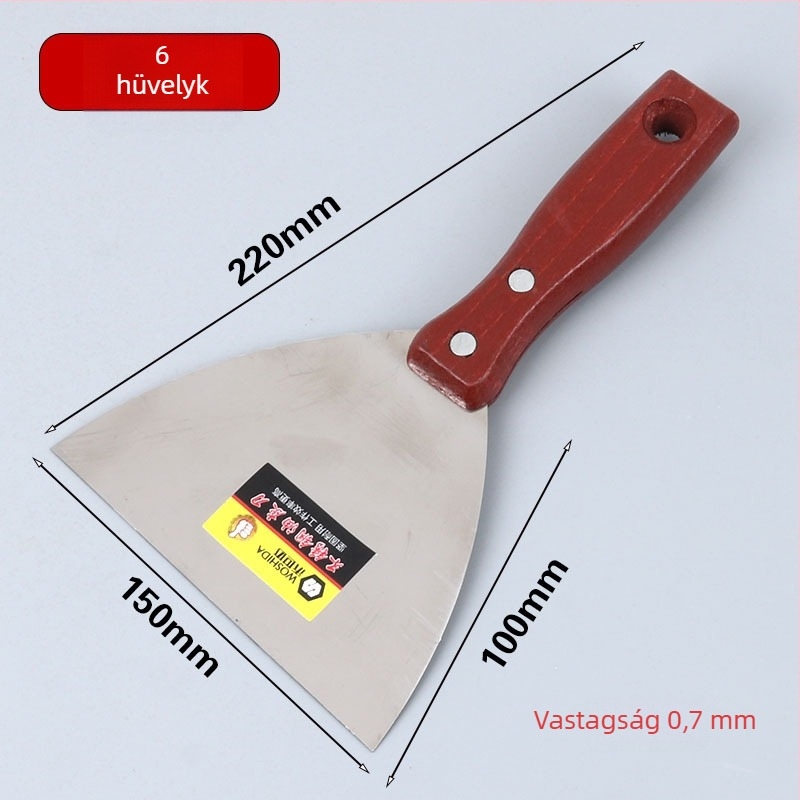 Glettvas, sík pengével modell, fogantyúval és hornyolt éllel, gletteléshez és festéshez