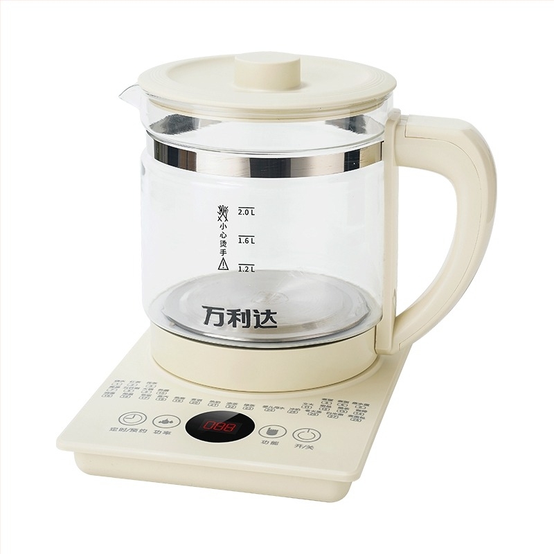 Irodai egészség-tea készítő boroszilikát üvegtesttel (Model Dxr18, 1,5–2 L, 220 V, 500–1000 W)