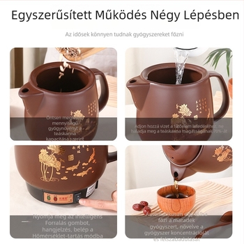Teljesen automata elektromos dekoktor kínai gyógyászat számára, lila homok test, 4 L kapacitás, HLK-50 modell